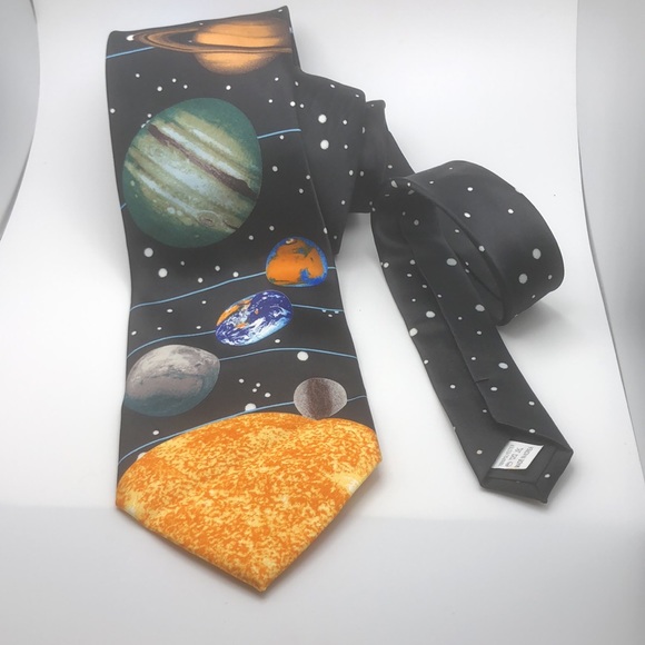 Ralph Marlin Solar System Tie. Polyester - Picture 3 of 5
